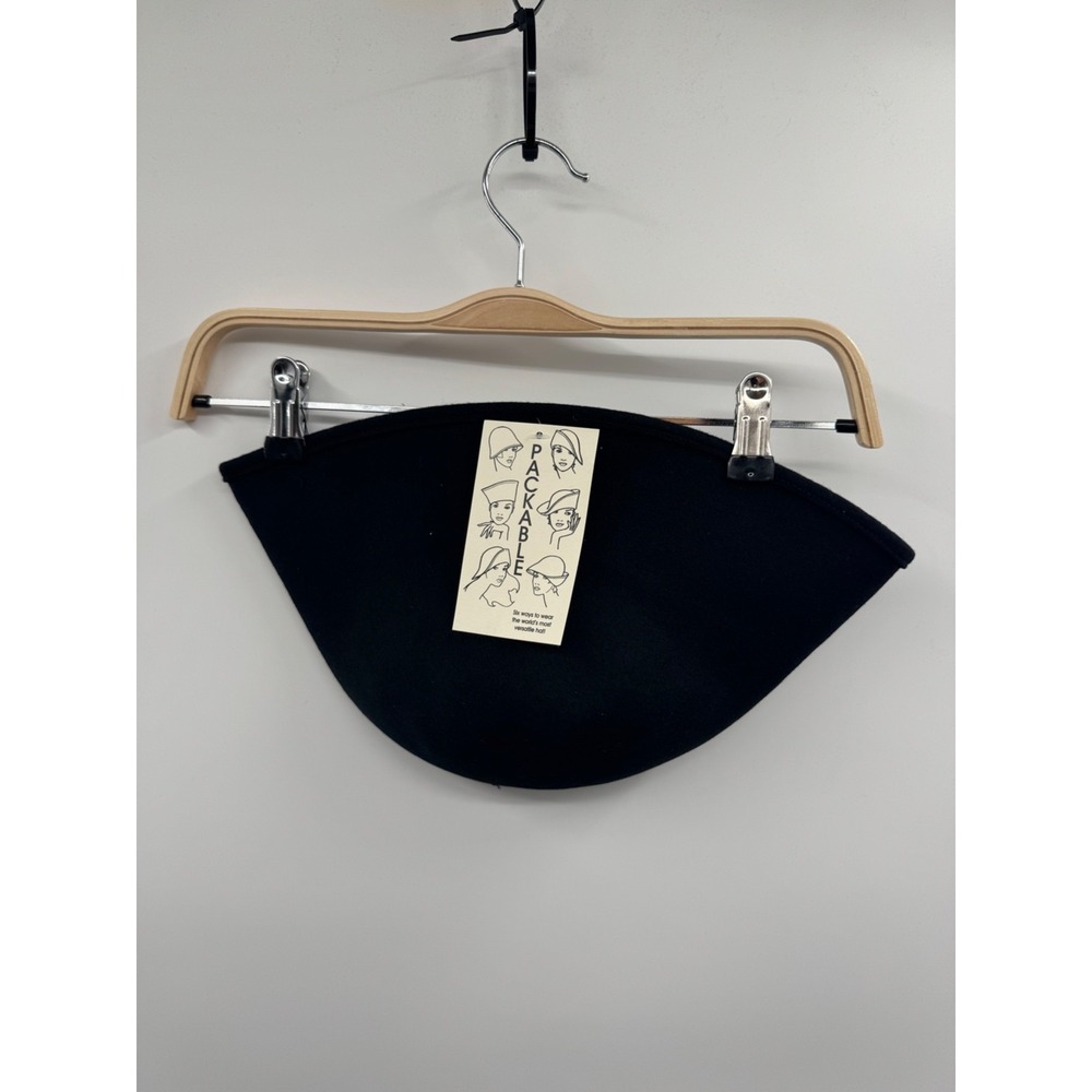 NWT Toucan Collection Six Way Wool Hat Women's Black Convertible Headband Beanie